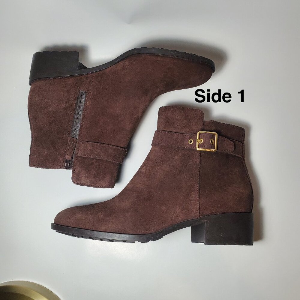 Cole Haan Size 7.5 Women’s Waterproof Indiana Chestnut Suede Ankle Booties